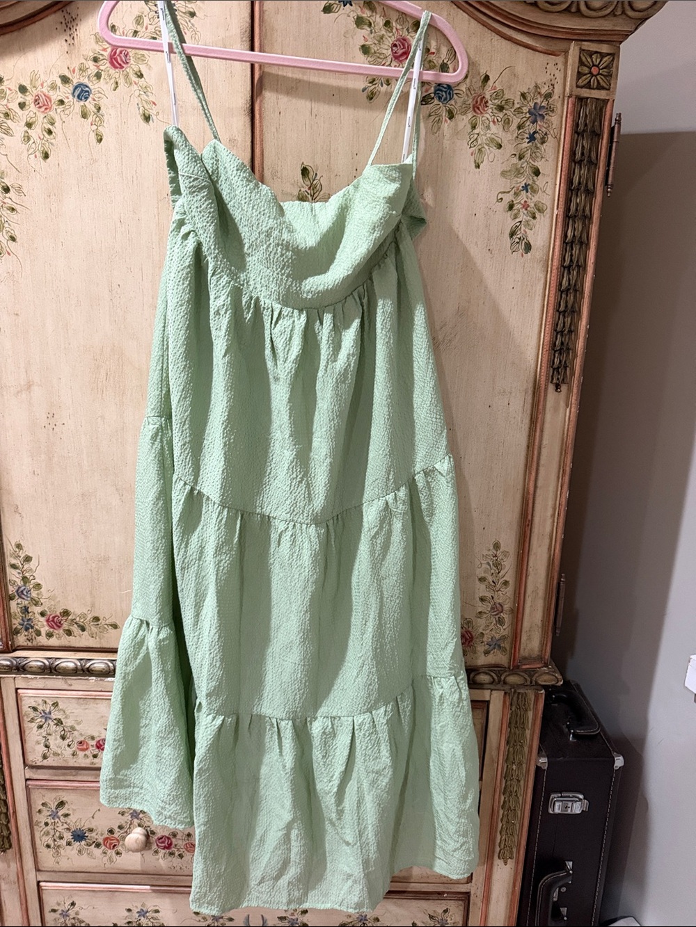 MINKPINK Mint Green Tiered Spaghetti Strap Sundress
